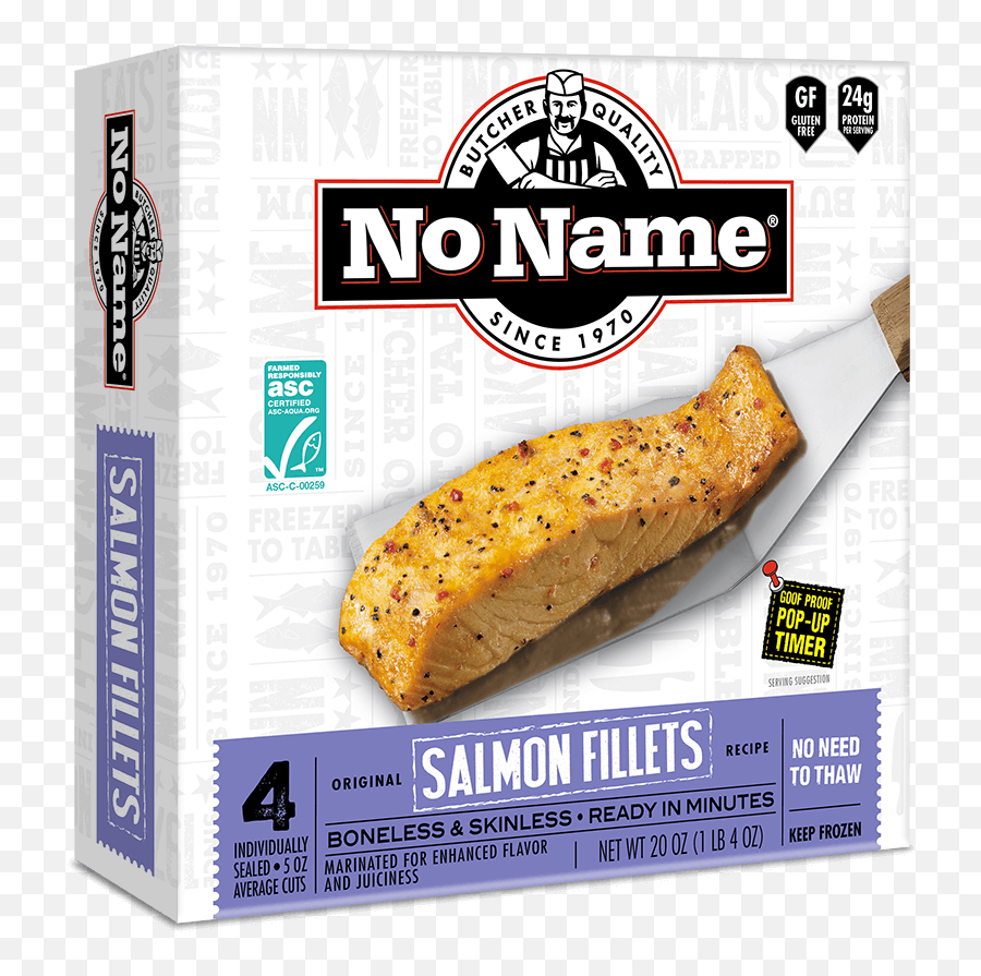 No Name Original Salmon Fillets 20 Oz - No Name Meats No Name Salmon Fillets Png,Salmon Transparent
