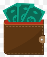 Leather Wallet Vector Cash Money - In png