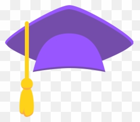 Graduation Vector Png - Sticker Transparent Graduation Purple Cap Png