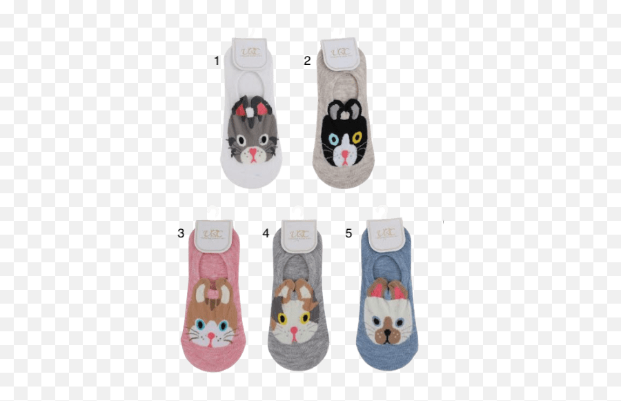 Cat Face Cotton Socks - For Teen Png,Cat Face Transparent