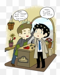 Download Hd Supernatural Dean Winchester Castiel Destiel - Cute Art png