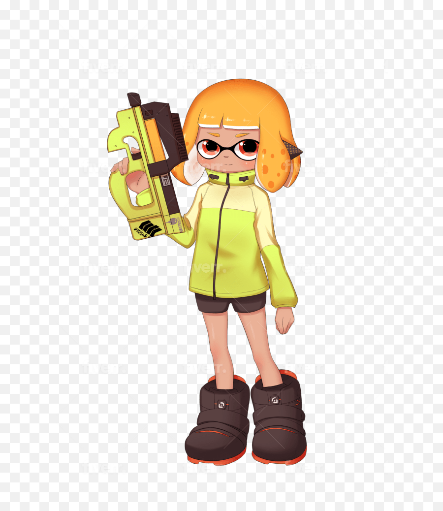 Draw Splatoon Inkling Or Octoling Squid - Fiction Png,Splatoon Agent 1 Icon