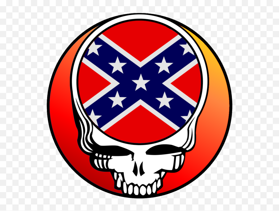 Grateful Dead Logo Dixie Skull Free Images - Grateful Dead Skull Logo Png,Rebel Flag Png