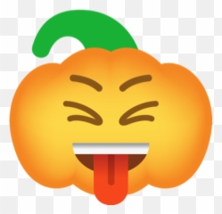 Pumpkin Halloween Emoji Sticker - Happy png