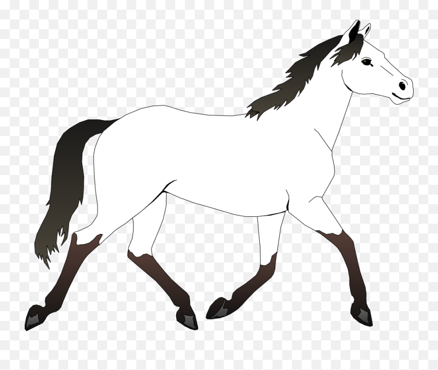 86 - Cartoon Horse Png,White Horse Png