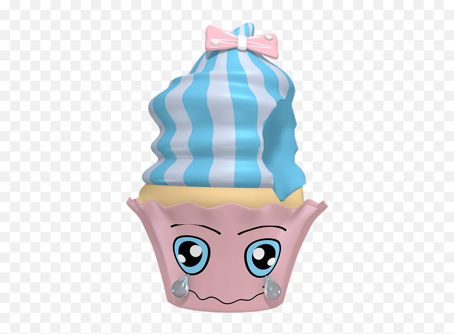 Free Photo Cupcake Muffin Cake Cute Emoticon Sad Kawaii - Kawaii Cute Pink Cupcake Clipart Png,Emoji Cake Icon