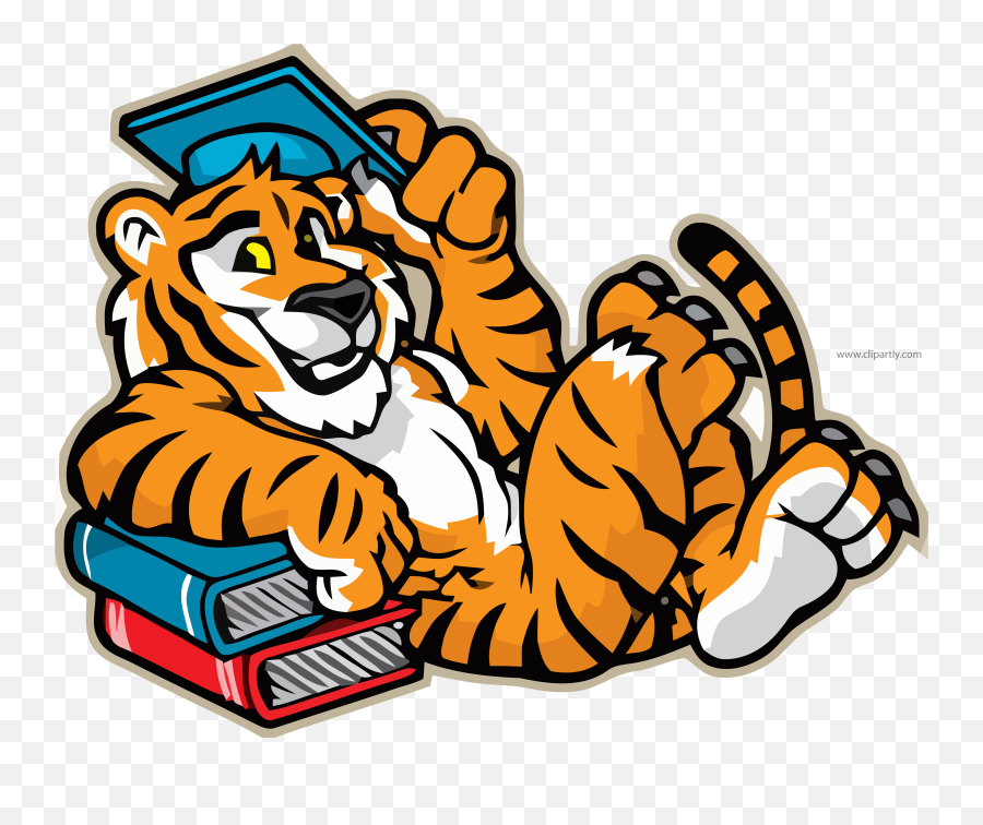 Tigger Mascot Graduate Illustration Clipart Png Image - Tiger With Graduation Cap,Tigger Png