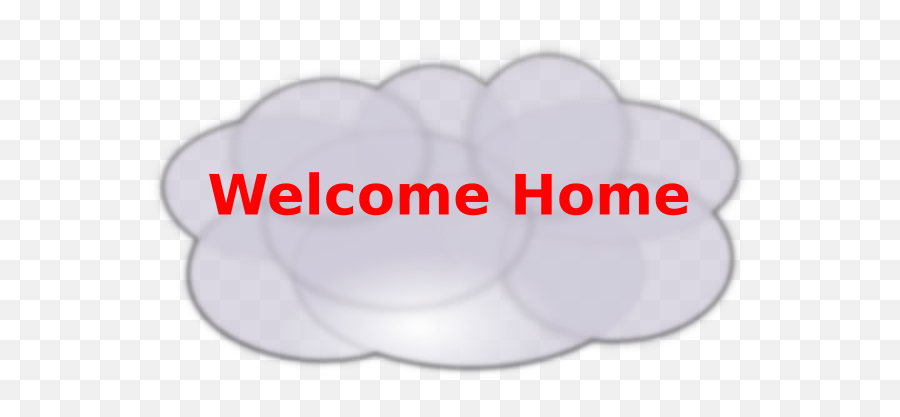 Cloud With Welcome Home Clip Art - Vector Clip Welcome In Clouds Cliparts Png,Visio Cloud Icon