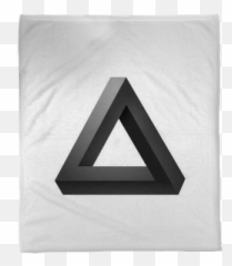 Plush Blanket Penrose Triangle Icon Impossible Shape Optical Illusion Vector Illustration Isolated White - PIXERSUS Geometric png