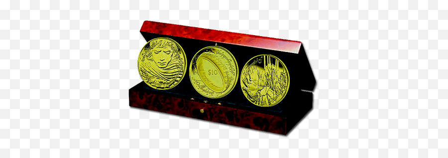 2003 - Gold 10 X 3 Proof Coins Lord Of The Rings Coin Set Scarce Ebay Coin Png,Scarce Png