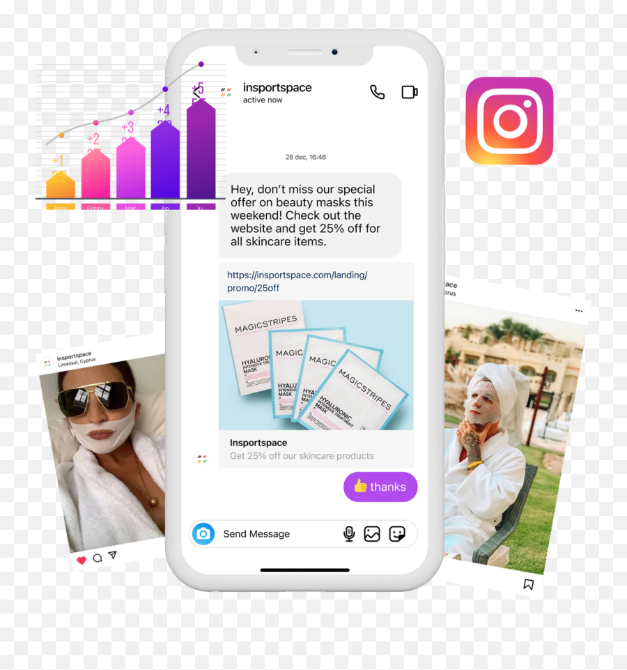 Instagram Chatbot And Dm Automation Tool Bothelp - Smartphone Png,Instagram Inbox Icon