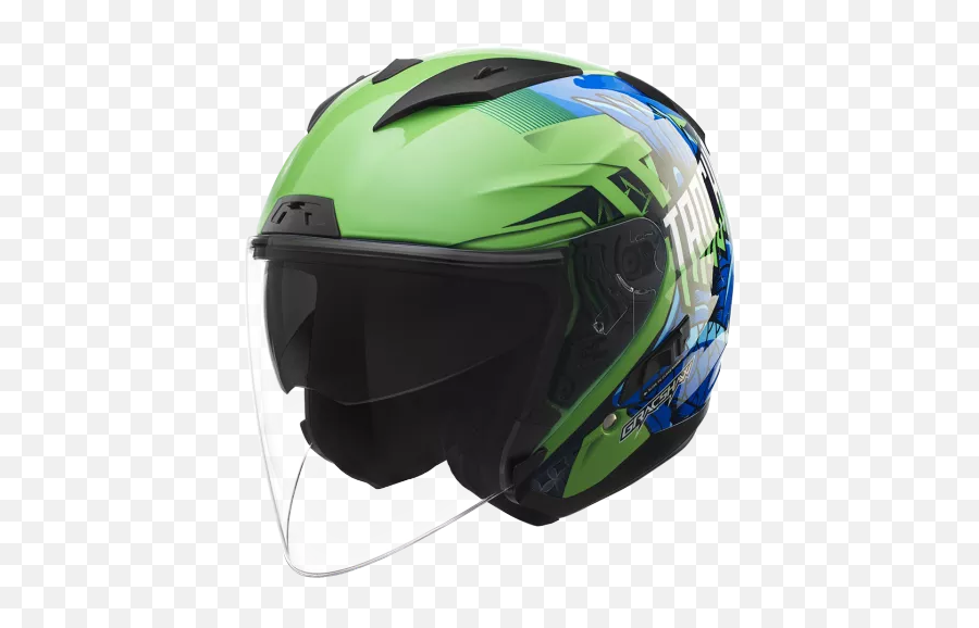 Gracshaw Geomax Open Face Double Visor Helmet Plain Colour - Motorcycle Helmet Png,Icon Airflite Helmets