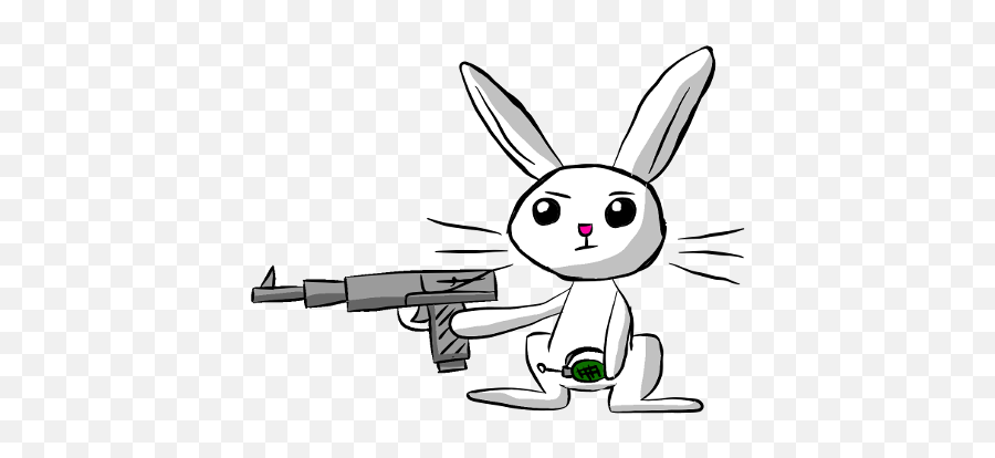 Download Angel Bunny Grenade Gun Safe Simple Background - Cartoon Png,Grenade Transparent Background