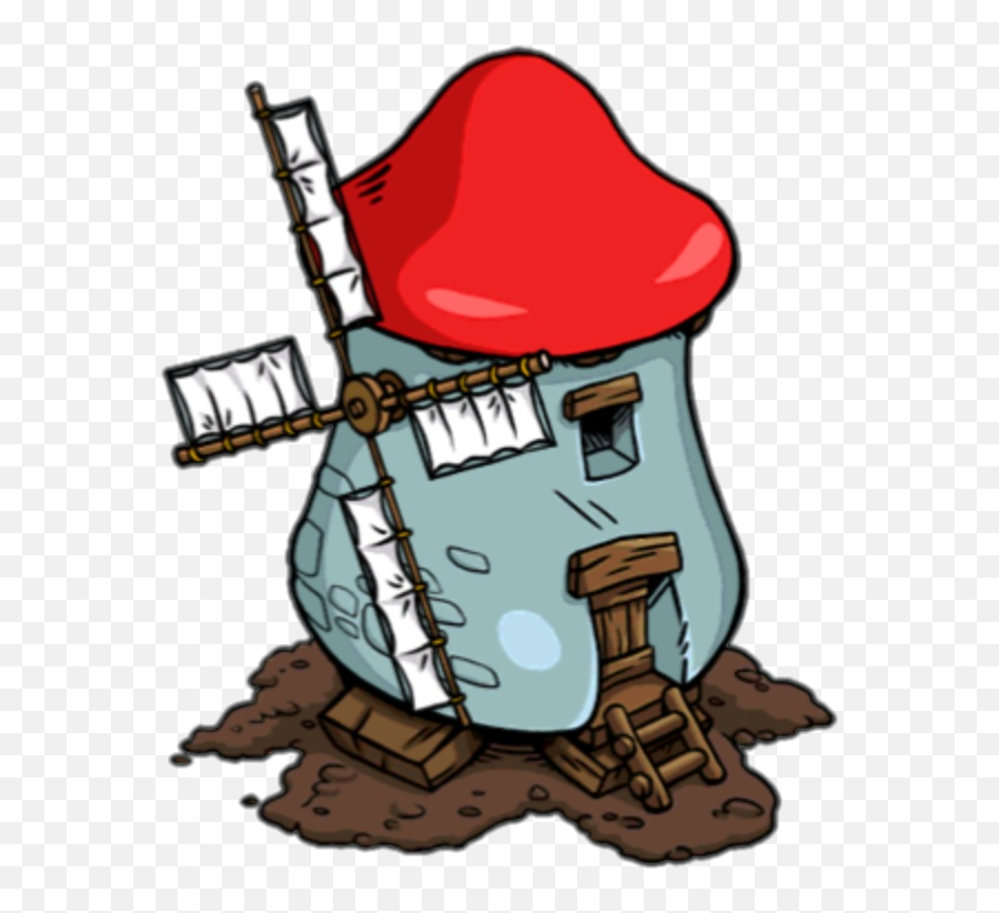 Download Hd Mill - Smurf Village Smurfy Wonders Transparent Smurfs Village Windmill Png,Smurf Png