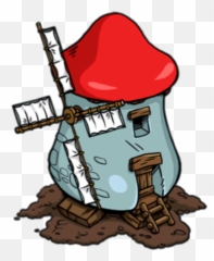 Download Hd Mill - Smurf Village Smurfy Wonders Transparent Smurfs Village Windmill Png,Smurf Png