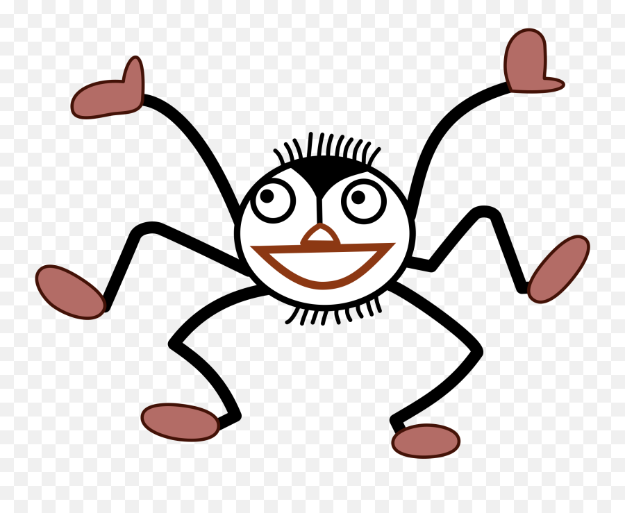 Spider Clipart Coloring - 6 Legged Spider Cartoon Png,Cute Spider Png