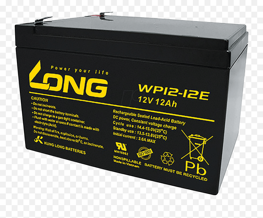 Sealed Lead Acid Battery Png Image - Long Lead Acid Battery,Acid Png