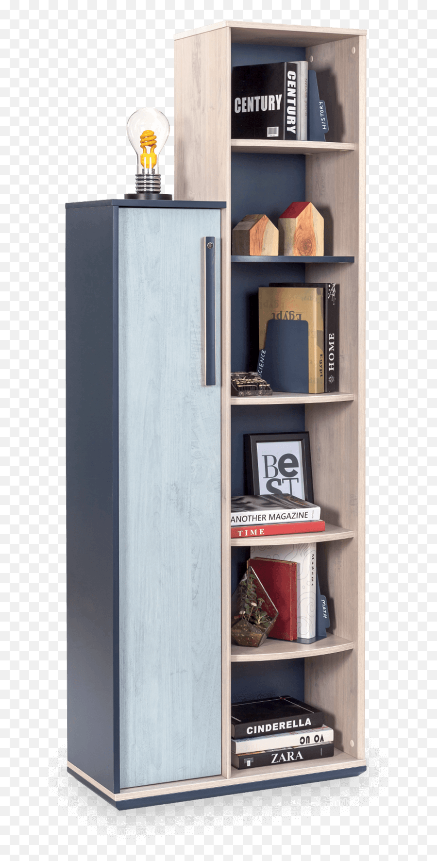 Trio Bookcase With Storage - Çlek Spintele Lentynele Png,Bookcase Png