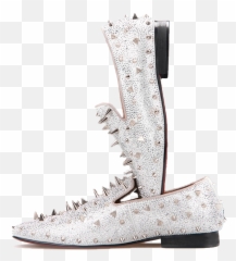 Png - Longrivetsliverspikediamondglitterloafer7 Merlutti Glitter,Rivet Png