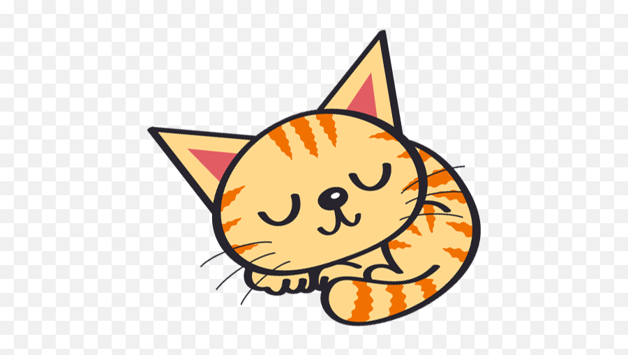 Catsleeping - Sleeping Cat Clipart Png,Cartoon Cat Png