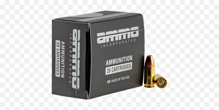 Ammo Inc American Hunter Black Label 9mm 115gr Jacketed - Bullet Png,Bullet Belt Png