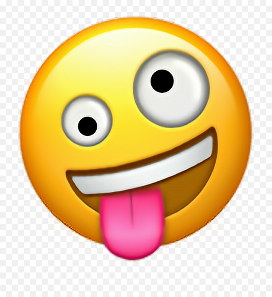 Download Crazy Sticker - Crazy Emoji Face Png,Smiling Emoji Png
