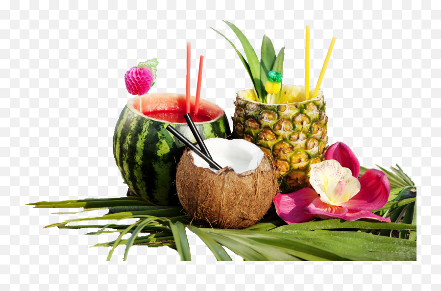 Tropical Fruit Drinks Png Image - Coconut Watermelon And Pineapple,Drinks Png
