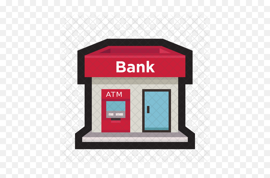 Bank Icon Of Colored Outline Style - Bank Icon With Color Png,Bank Png