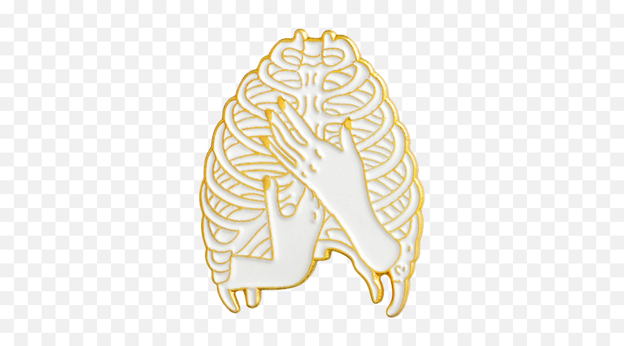 Download Rib Cage Pin - Alahsa Governorate Full Size Png Brooch,Rib Cage Png