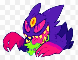 Download Gengar Mega Evolution Tumblr - Gastly Full Size Gengar Megaevolution Png,Gastly Png
