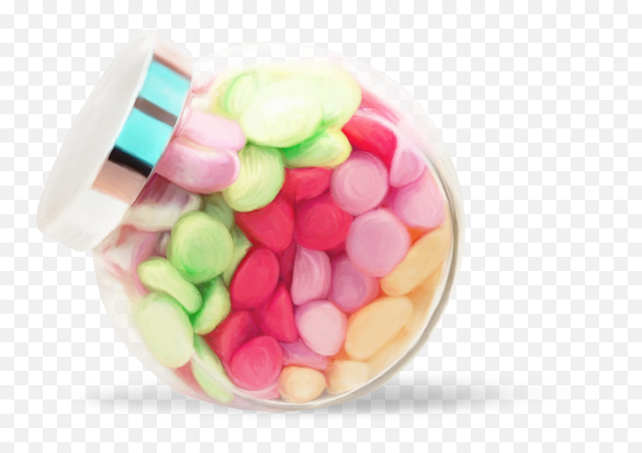 Candy Jar Png - Bonbon Gummi Candy Cotton Candy Sweets In A Jar Png,Cotton Candy Png