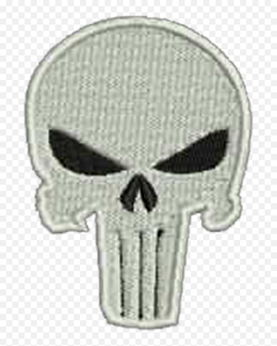 Punisher Skull Blackwhite Embroidered Patch - Skull Png,Punisher Skull Png