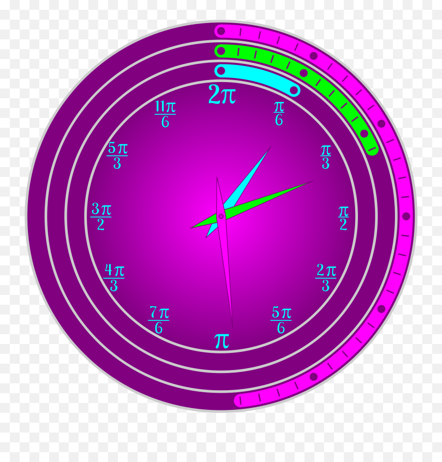 Pi Clock Vector Clipart Image - Wall Clock Transparent Clip Art Png,Clock Vector Png