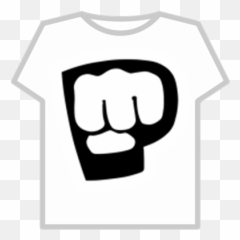 Pewdiepie Black And White Logo - Roblox png