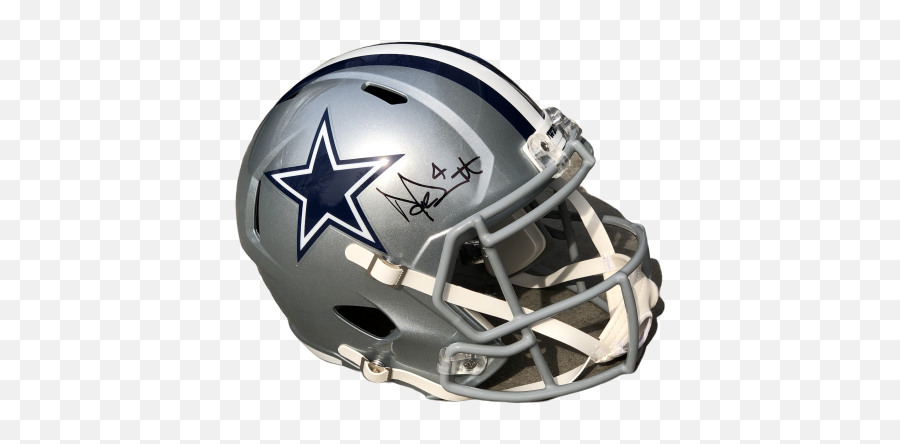 Dak Prescott Dallas Cowboys Signed Full - Dallas Cowboys Helmet Png,Dak Prescott Png