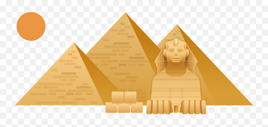 Egypt Pyramids Sphinx Png Download - Pyramids Of Giza Clipart,Sphinx Png