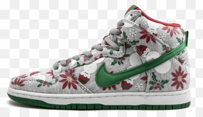 Nike Sb Dunk High Prm Cncpts Ugly Christmas Sweater - Nike Christmas Png,Ugly Christmas Sweater Png