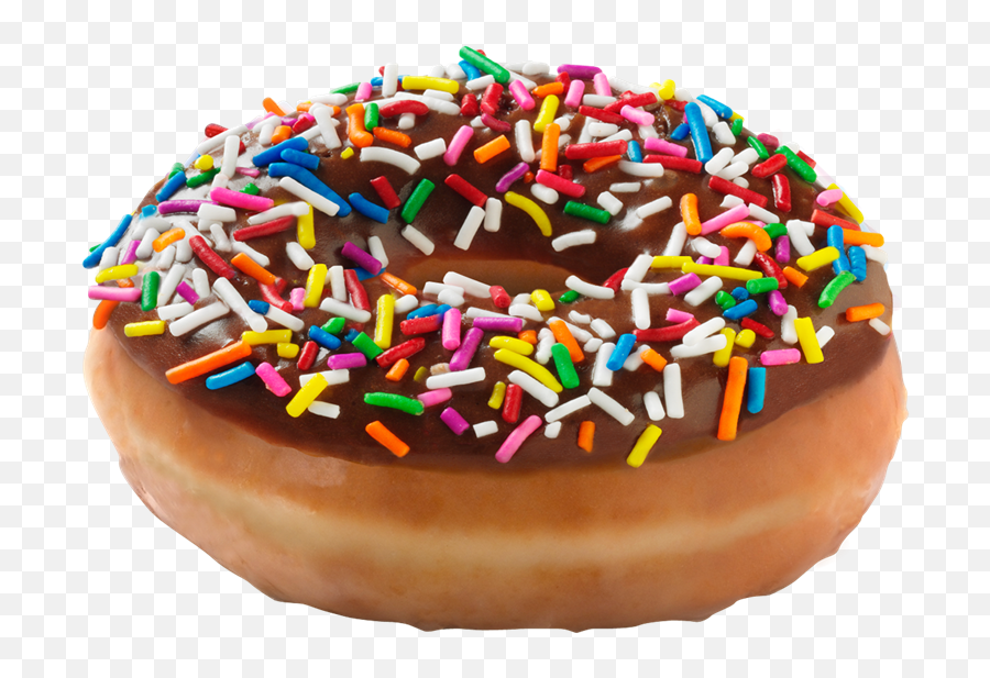 Krispy Kreme Chocolate Donut With - Chocolate Covered Donuts With Sprinkles Png,Sprinkles Transparent Background