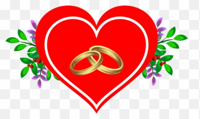 Ring Transparent Background Love - Heart Design For Wedding png