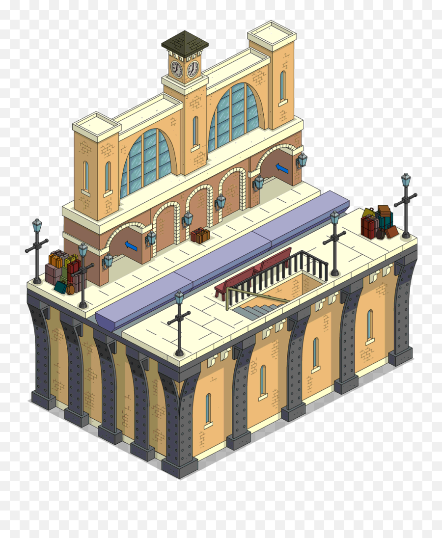 Springwarts School Of - Springfield Tapped Out Rail Station Png,The Simpson's Tappedout Running Icon Next To Job