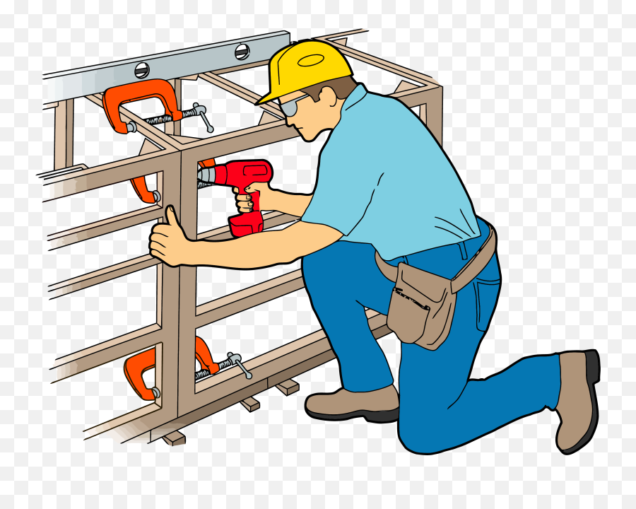 Construction Worker Png - Carpenter Cabinet Work Clipart Png Carpenter Clipart Png,Construction Worker Png