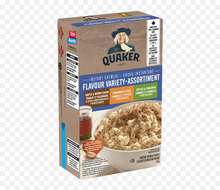 Instant Oatmeal 3 Flavour Variety Pack - Gruau Instantané Png,Quaker Icon