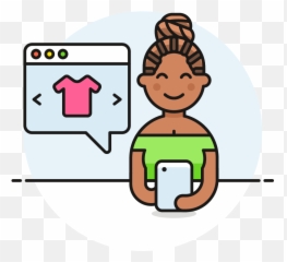 Image - Woman Shopping Online Icon Clipart Full Size Women png