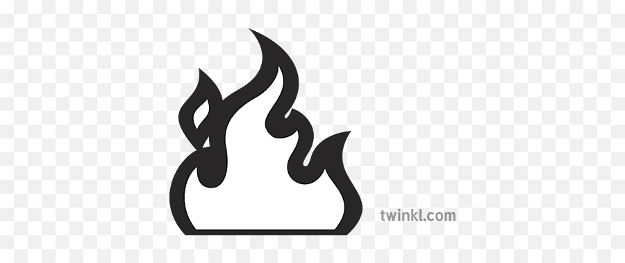 Fire Icon Symbol Ks2 Black And White Rgb Illustration - Twinkl Language Png,Rgb Icon