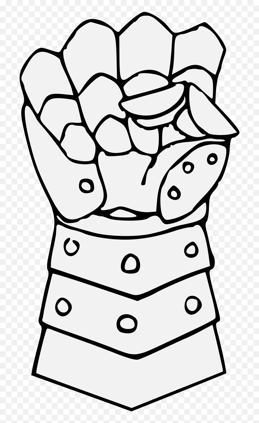 Gauntlet - Traceable Heraldic Art Gauntlet Clipart Png,Clenched Fist Icon