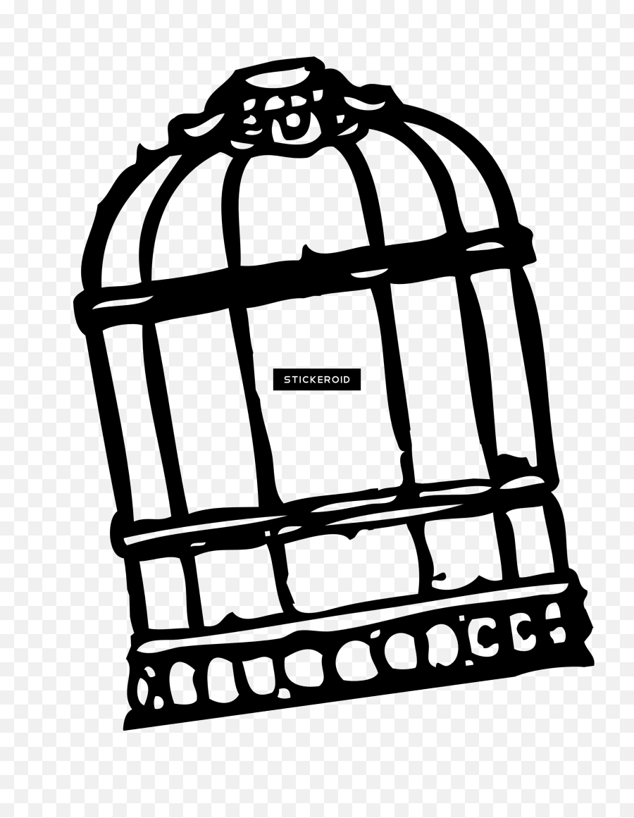 Cage Bird Objects - Bird Cage Clipart Transparent Png Parrot In Cage Png,Cage Transparent