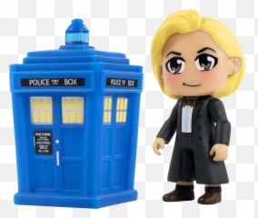 Doctor Who Flashback Collection Titans Vinyl Figure Glow In The Dark Tardis U0026 Thirteenth Tuxedo Variant - Fictional Character png