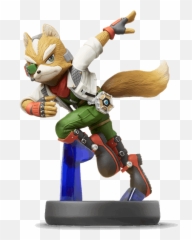Nintendo Amiibo Super Smash Bros - Fox Mcloud Character Figure Preowned Star Fox Amiibo Png,Nintendo Characters Png