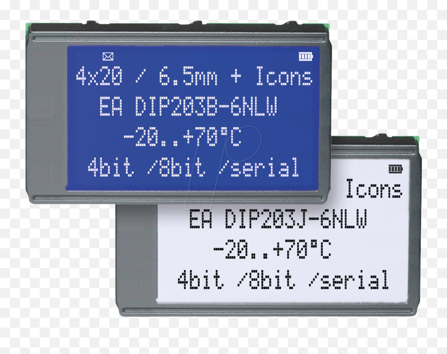 Lcd Dip Module Supertwist 4 X 20 Characters Blue - Electroluminescent Display Png,Icon A500