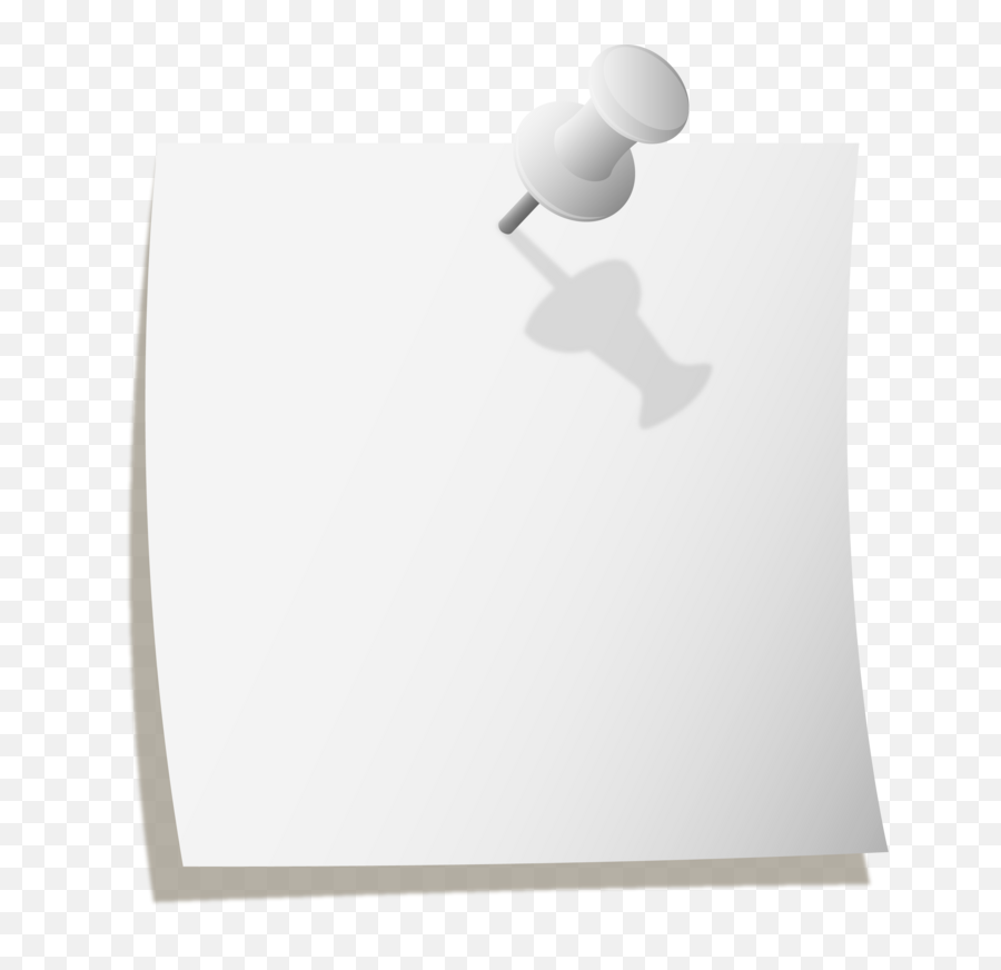 Paper Note White Good Notes - Paper With Thumbtack Png,Push Pin Transparent Background